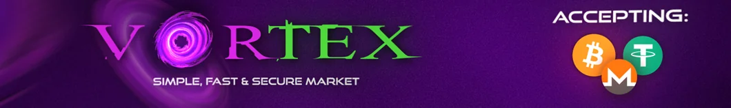 Vortex darknet market banner with auto-convert and USDT support