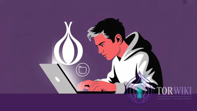 Tor Browser user accessing onion network &mdash; encrypted multi-relay circuit for anonymous browsing